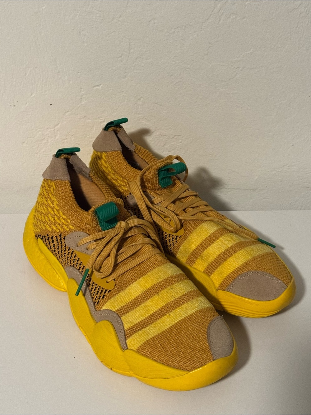 Adidas Trae Young 2 Hazy Yellow Team Green Men Basketball Sports Shoes